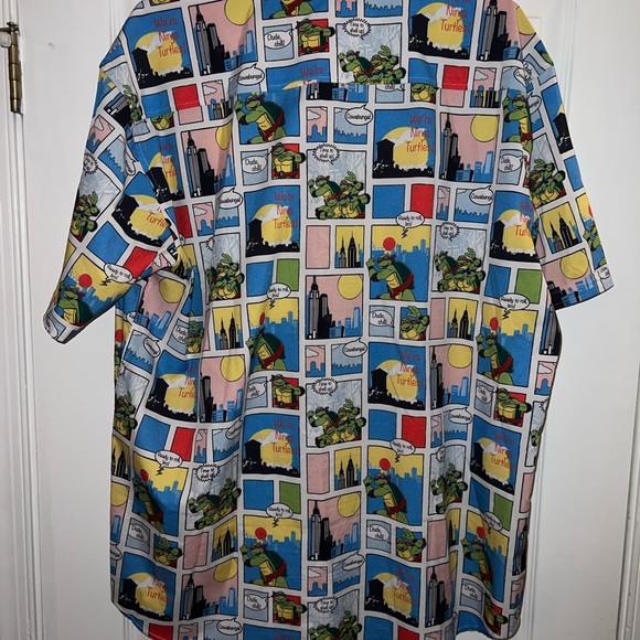 2XL Men’s Ninja Turtles Short Sleeve Button Down Shirt - Picture 5 of 5